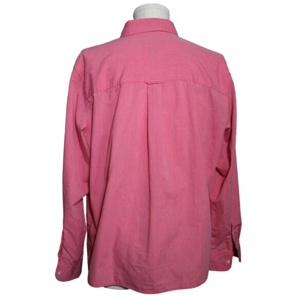 CHAPS Ralph Lauren SZ L Men's Coral Long Sleeve Button Down Shirt - Picture 3 of 8